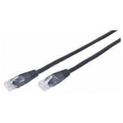 Сетевой кабель Gembird Cablexpert UTP cat 5e 1m Black PP12 1M/BK 