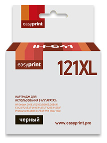 Картридж EasyPrint IH 641 №121XL Black для HP Deskjet D1663/D2563/D2663/D5563/F2423/F2483/F2493/F4275/F4283/F4583/Photosmart C4683/C4783/ENVY 110e/120e 