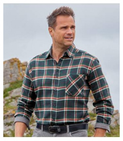 Фланелевая Рубашка "Канада" Atlas For Men в пеструю клетку с длинными