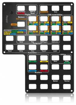 MIDI контроллер iCON  Сменная панель контроллера APP Reaper Трафарет для