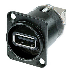Терминал USB Neutrik  NAUSB W B Адаптер проходной
