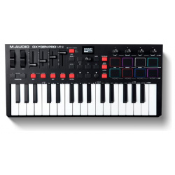 MIDI клавиатура M Audio  Oxygen Pro Mini Black Портативная с 32