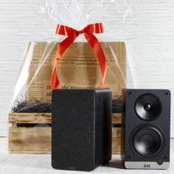 Активная полочная акустика ELAC  Debut ConneX DCB41 Black Ash в подарочной упаковке и пластинкой ROCK LEGENDS LIVE подарок