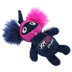 Joyser игрушка Puppy "Белка в резиновом шлеме" с пищалкой для собак (14 см  Синий)