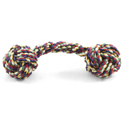 Triol игрушка "Верёвка плетеная гантель" для собак (24 см ) 
