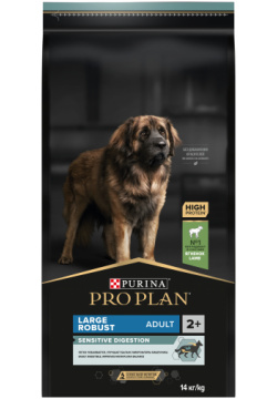Pro Plan Large Adult Robust для взрослых мощных собак с чувствительным пищеварением (Ягненок  14 кг ) Purina