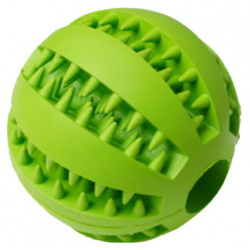 HOMEPET silver series игрушка для собак мяч чистки зубов (7 см  Зелёный)