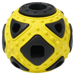 HOMEPET silver series игрушка для собак мяч фигурный (Черно желтый) 