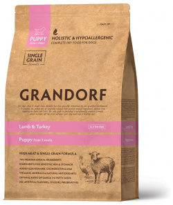 Grandorf Lamb & Turkey Puppy корм для щенков всех пород (Ягненок и индейка  3 кг )