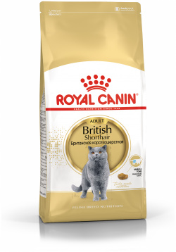 Royal Canin British Shorthair Adult для взрослых кошек британской короткошерстной породы (Курица  400 гр )