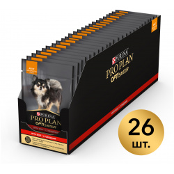 Pro Plan пауч для собак мелких и карликовых пород (кусочки в соусе) (Говядина  85 г упаковка 26 шт) Purina