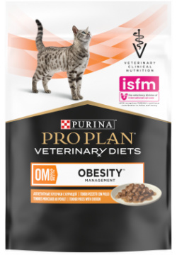 Pro Plan Veterinary Diets OM Obesity Management пауч для кошек при ожирении (Курица  85 г ) Purina