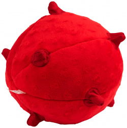 Playology Puppy Sensory Ball сенсорный плюшевый мяч с ароматом говядины (11 см  Красный)