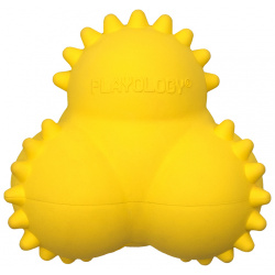 Playology Squeaky Bounce Ball жевательный тройной мяч с ароматом курицы (Желтый) 