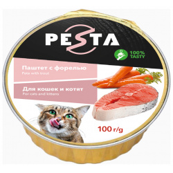 Pesta ламистер для кошек и котят паштет с форелью (100 г ) 