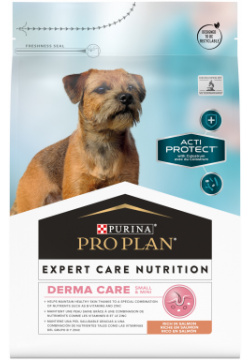 Pro Plan Acti Protect корм для взрослых собак мелких и карликовых пород с чувствительной кожей (Лосось  3 кг ) Purina