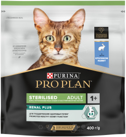Pro Plan Sterilised для кастрированных котов и стерилизованных кошек (Кролик  400 гр ) Purina