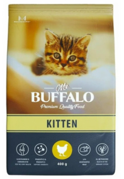 Mr Buffalo Kitten сухой корм для котят (Курица  400 гр )