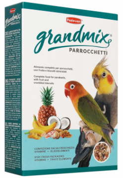 Padovan GrandMix Parrocchetti корм для средних попугаев (Злаковое ассорти  400 гр )