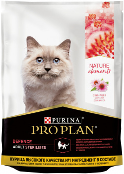 Pro Plan Nature Elements корм для взрослых стерилизованных кошек и кастрированных котов (Курица  200 гр ) Purina