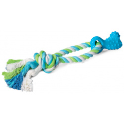 Triol игрушка из термопластичной резины "Мини кость с верёвкой" для собак (30 см ) 
