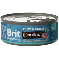 Brit Premium by Nature консервы для щенков всех пород (Ягненок  100 г )