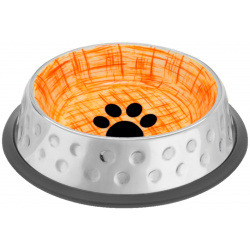 Mr Kranch миска из нержавеющей стали с керамическим покрытием Candy (250 мл  Оранжевая)