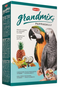 Padovan Grandmix Pappagalli корм для крупных попугаев (Злаковое ассорти  600 г )