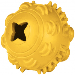 Mr Kranch игрушка для собак мяч с шипами ароматом сливок (8 см  Желтый)