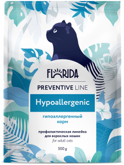 Florida Preventive Line Hypoallergenic сухой корм для кошек гипоаллергенный (Индейка  500 г )