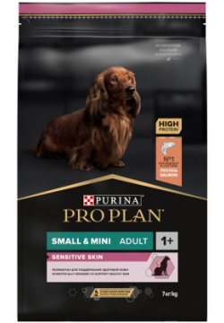 Pro Plan Small & Mini Adult Sensitive Skin корм для взрослых собак мелких и карликовых пород(развес) (Лосось  Развес) Purina