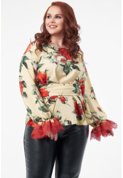Блуза Wisell 419312 Шикарная полуприлегающего силуэта из текстильного