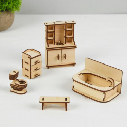 Набор деревянной мебели для кукол Лесная мастерская 445105 