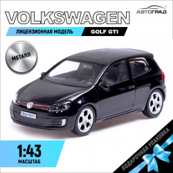 Машина металлическая volkswagen golf gti  1:43 цвет черный Автоград 448298
