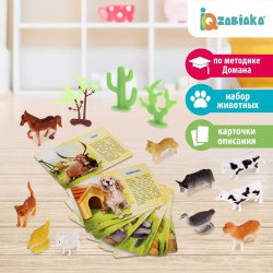 Набор животных с обучающими карточками IQ ZABIAKA 471737 