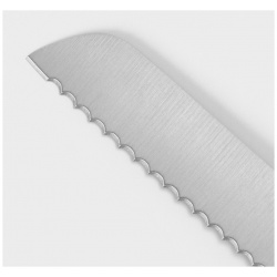 Нож для хлеба доляна venus  лезвие 21 см цвет черный 508851