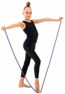 Скакалка для художественной гимнастики утяжеленная grace dance  3 м цвет фиолетовый 532106