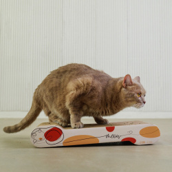 Когтеточка из картона с кошачьей мятой meow  45 × 18 см Пушистое счастье 802353