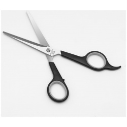 Ножницы парикмахерские с упором  в чехле лезвие — 7 см цвет черный/серебристый Queen fair 817712