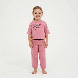 Пижама KAFTAN 0923405 детская для девочки Pink рост 98 104 (30)