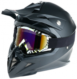 Очки маска для езды на мототехнике  стекло сине фиолетовый хамелеон бело черные ом 19 TORSO 01046728