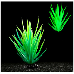 Растение искусственное аквариумное  светящееся 20 см зеленое Пижон Аква 01072334
