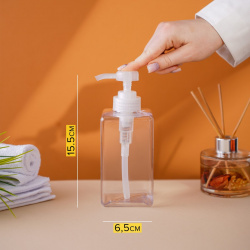 Дозатор для жидкого мыла доляна  500 мл 6 5×15 5 см цвет прозрачный 0981362