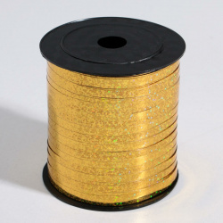 Лента упаковочная металлизированная  золотая 5 мм х 225 м UPAK LAND 01010543