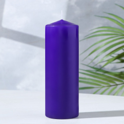 Свеча  цилиндр 5х15 см фиолетовая лакированная Дарим Красиво 0998480