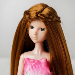 Волосы для кукол No brand 0983756 «Прямые с косичками» размер