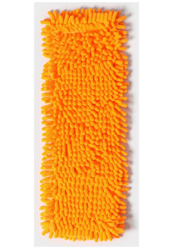 Насадка для плоской швабры доляна  43×13 см микрофибра букли цвет оранжевый 01082540
