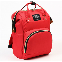 Сумка рюкзак для мамы и малыша с термокарманом  термосумка портфель цвет красный No brand 0996242