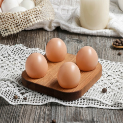 Подставка для яиц и кекса adelica  4 отделения d=13 см 13×13×1 8 массив березы 0941637