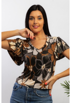 Блуза AhaLodensa 01102035 полуприлегающего силуэта с овальный вырезом